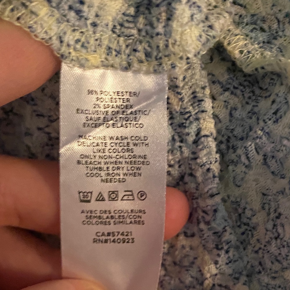 Loft Blue And Yellow Patterned Top - image 6